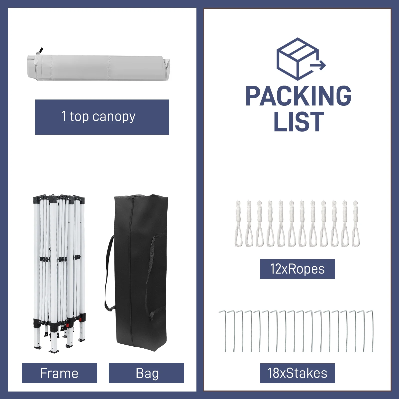 Zimtown 10'x20' Ez Pop up Backyard Canopy Heavy Duty Blue W/6 Sides