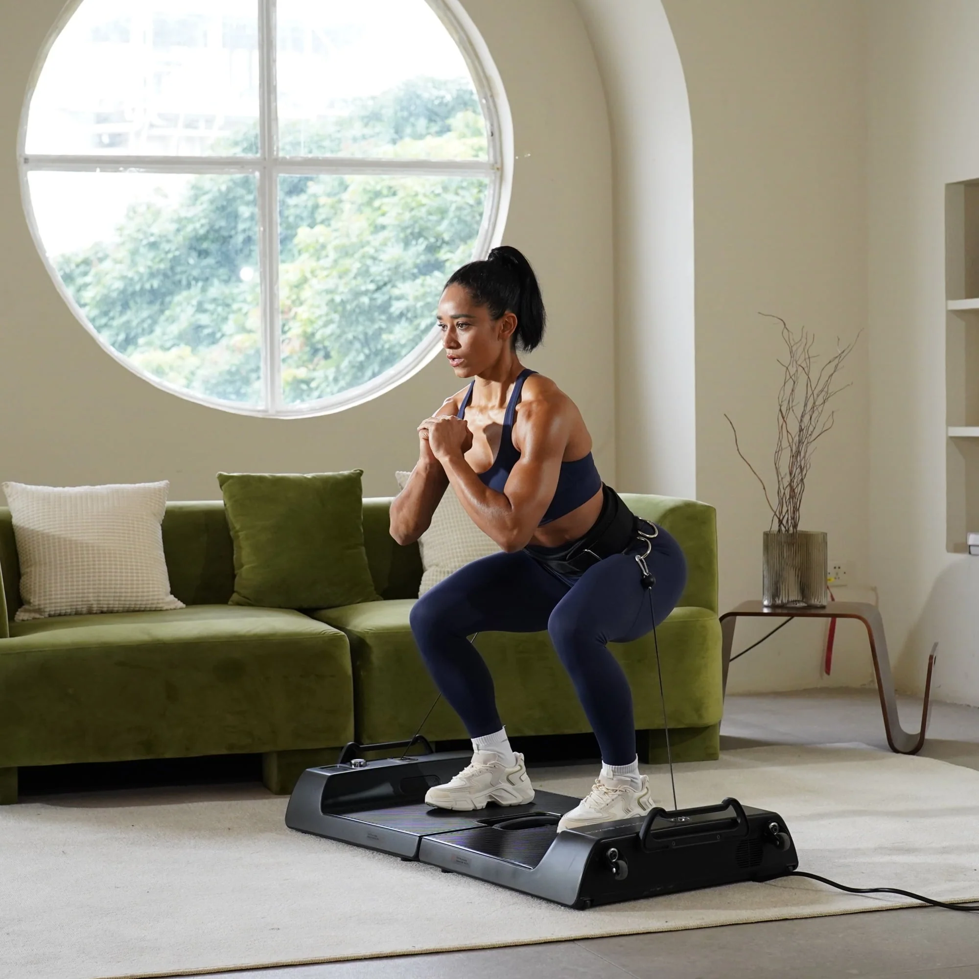 Motion Space Smart Trainer | 6 in 1 Home Gym Fitness Equipment, Adjustable Full Body Resistance Training, Workout Equipment with APP, Multifunctional Weightlifting with Eccentric, Isokinetic Modes